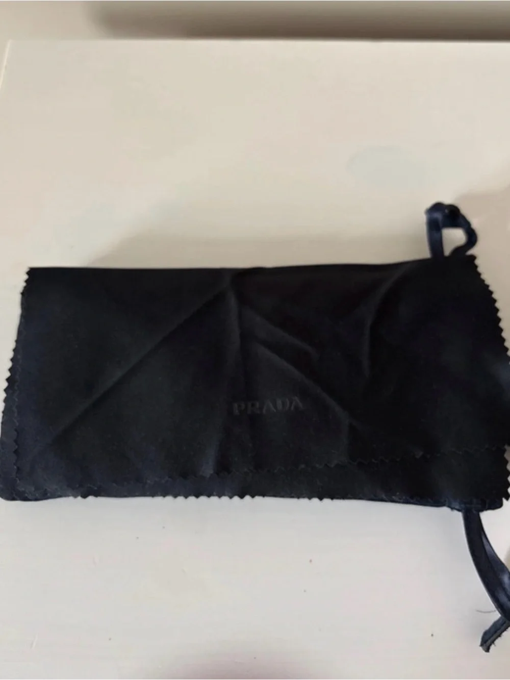 Prada Black Cat-Eye Sunglasses with Navy Pouch